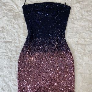 Party Sequin Strapless Tube Dress